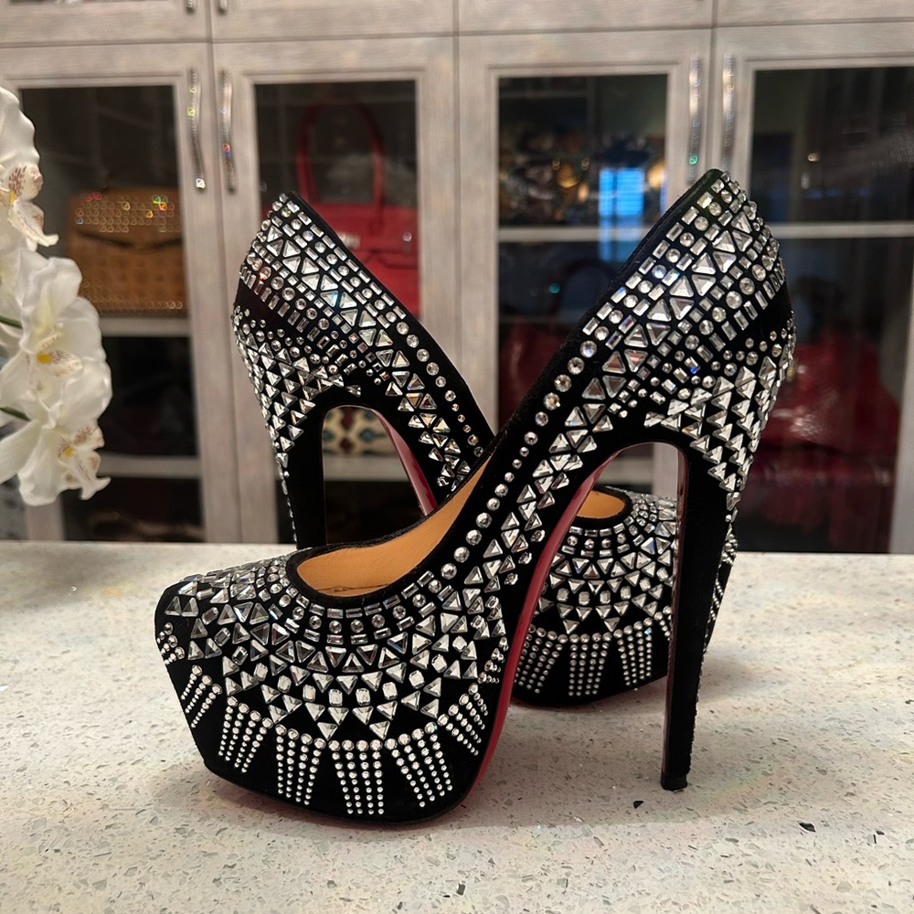 GENTLY USED Christian Louboutin Crystal Heels
